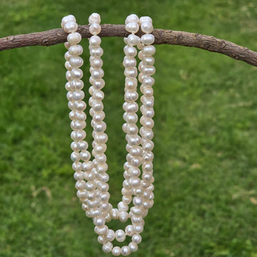Endless White Pearl Necklace