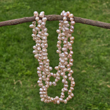 Irregular Pink Freshwater Pearl Infinite Necklace