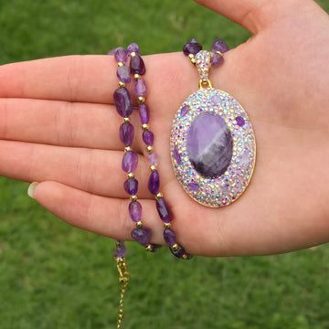 Ethereal Amethyst Long Necklace