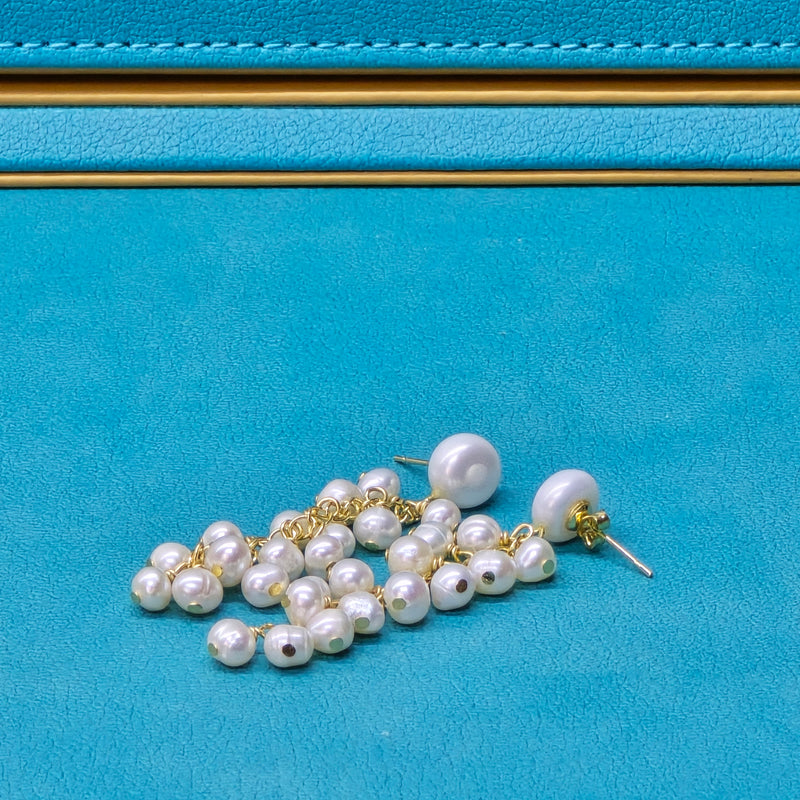 Pearl Cascade Dangle Earrings