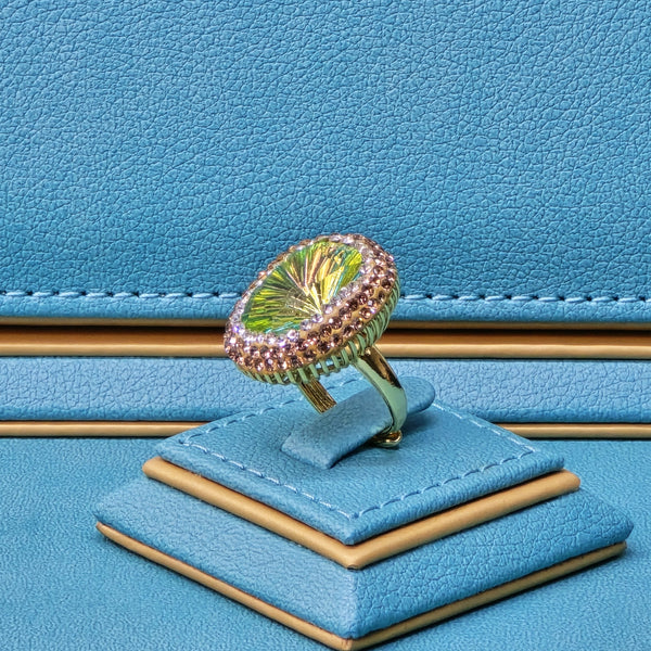 Golden Radiance Ring in Green