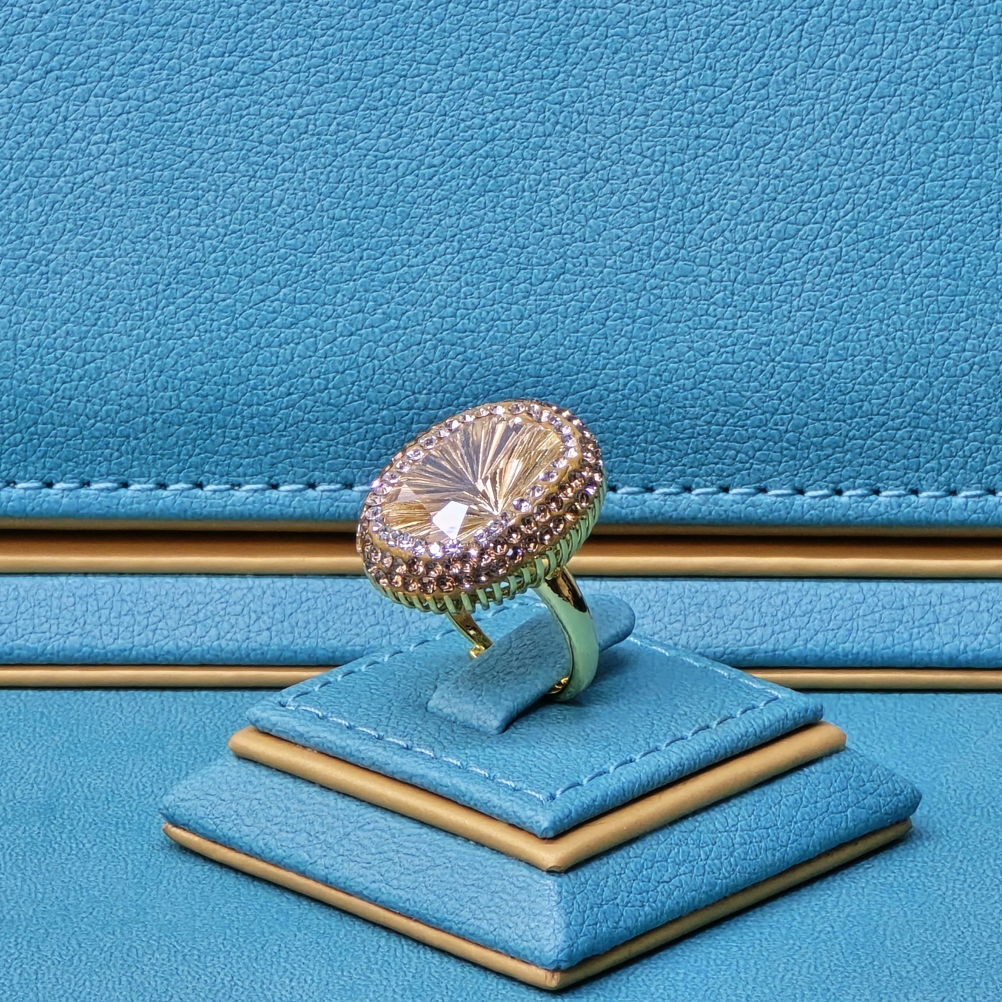 Golden Radiance Ring in  Champagne Colour