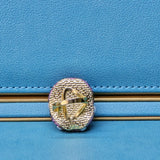 Luxurious Gold Plated Amethyst Ring with Austrian Crystals and Pearls
