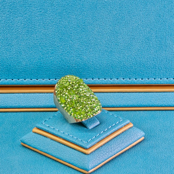 Peridot and Austrian Crystal Ring