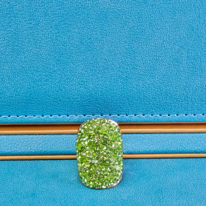 Peridot and Austrian Crystal Ring