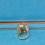 Baroque Pearl ring with Gold Colour of Austrian Crystals