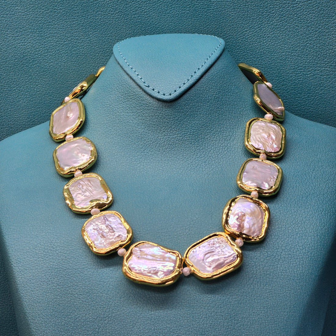 Elegant Square Pearl Necklace