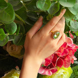 Golden Radiance Ring in Green