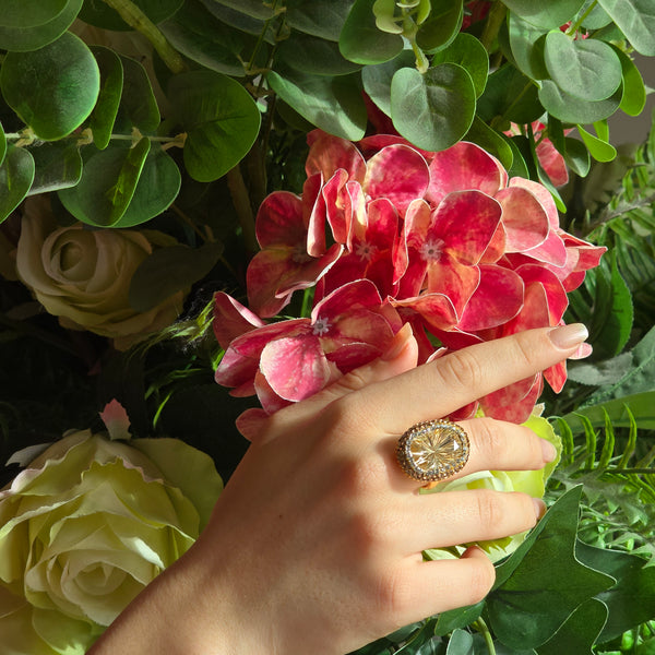 Golden Radiance Ring in  Champagne Colour