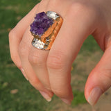 Druzy Amethyst Ring