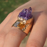 Druzy Amethyst Ring