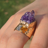 Druzy Amethyst Ring