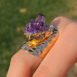 Druzy Amethyst Ring
