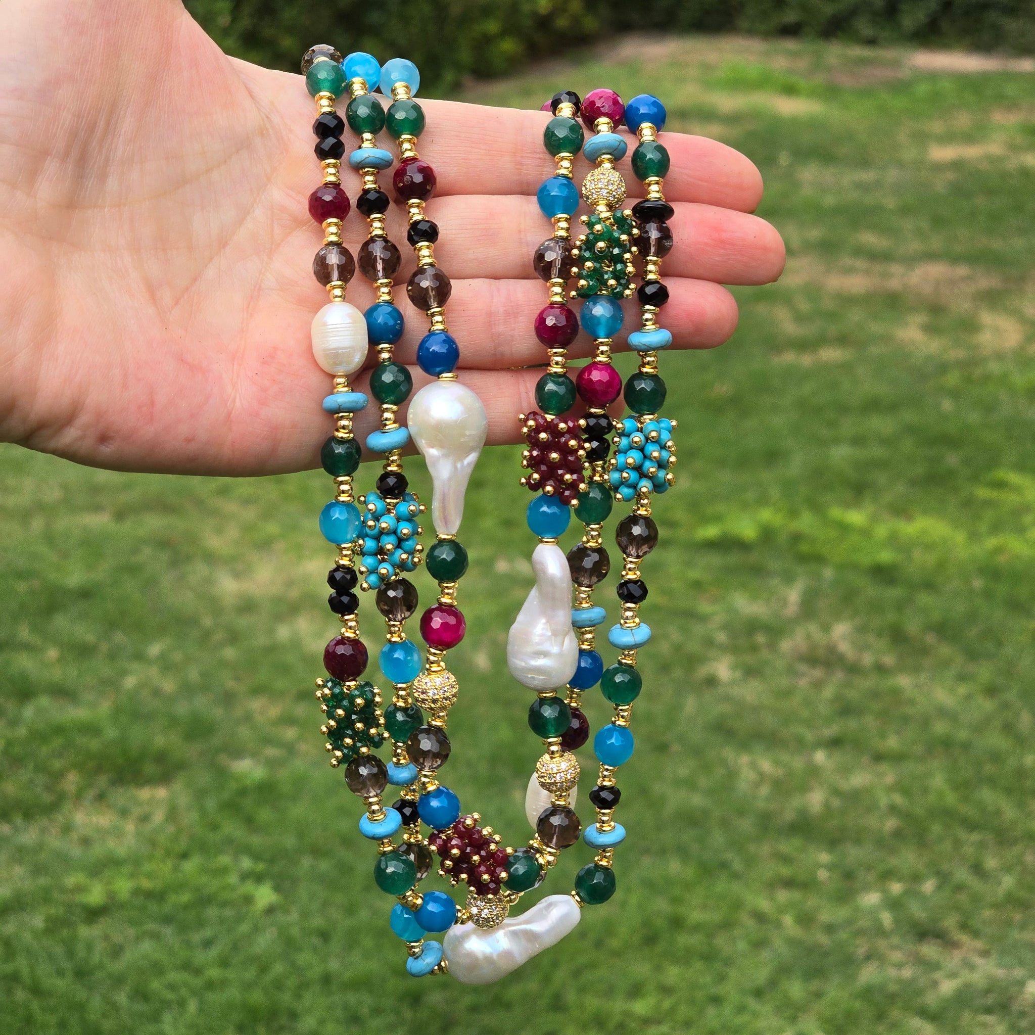 Mexico-Inspired 3 lines Bohemian Elegance Necklace