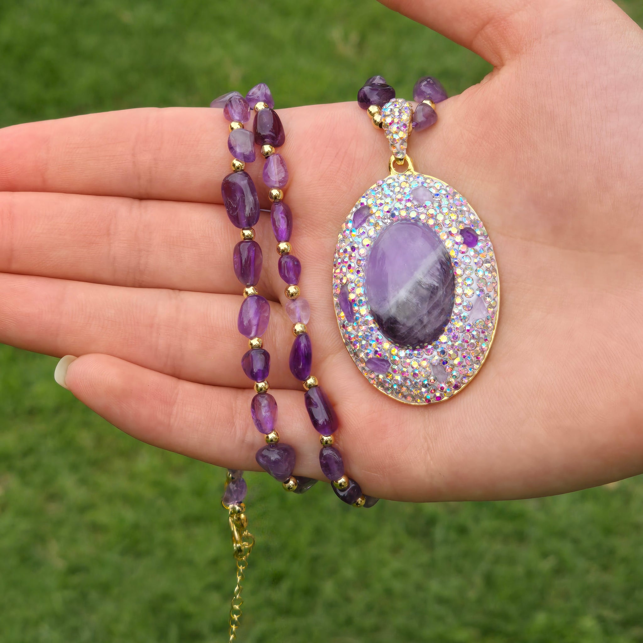 Ethereal Amethyst Long Necklace