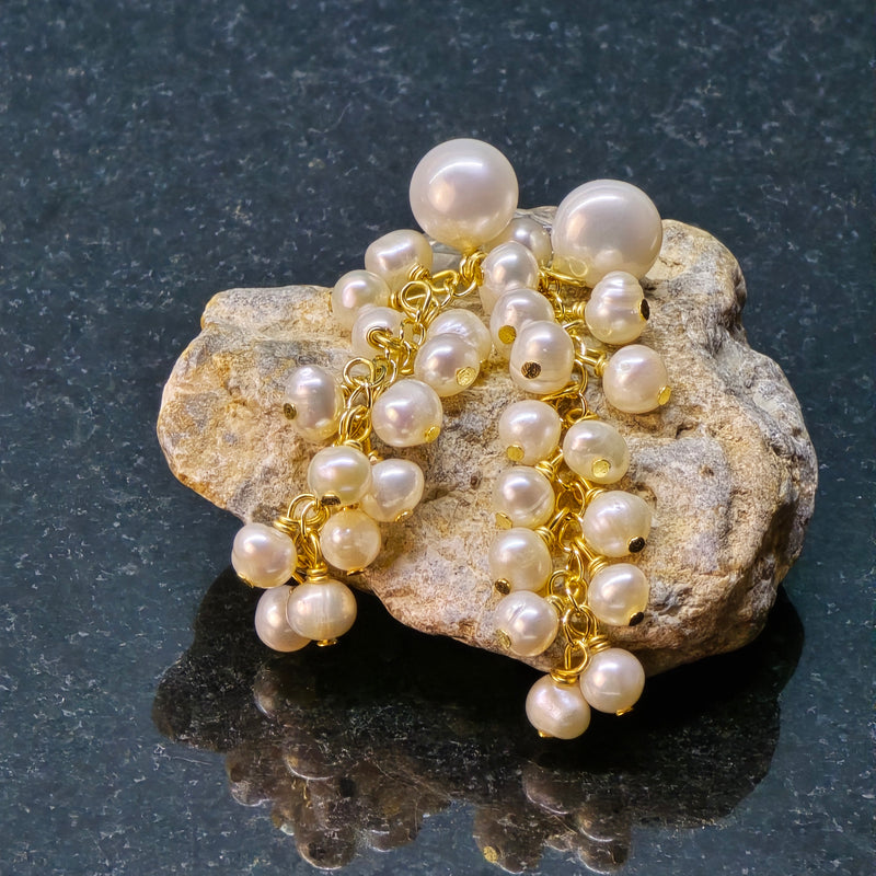 Pearl Cascade Dangle Earrings