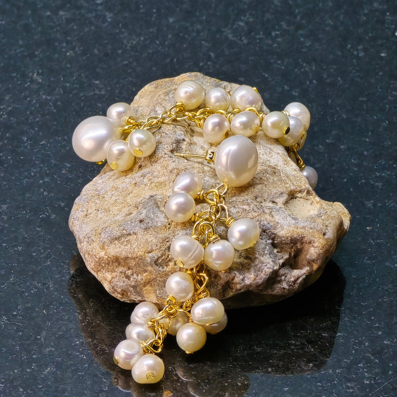 Pearl Cascade Dangle Earrings