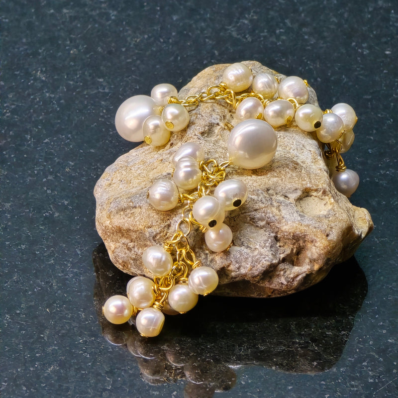 Pearl Cascade Dangle Earrings
