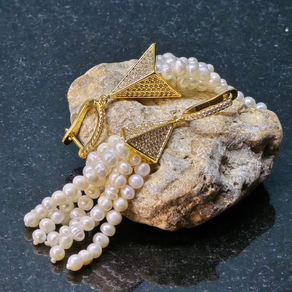 Celestial Cascade Pearl Earring