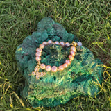 Adjustable Pearl bracelet with a butterfly charm