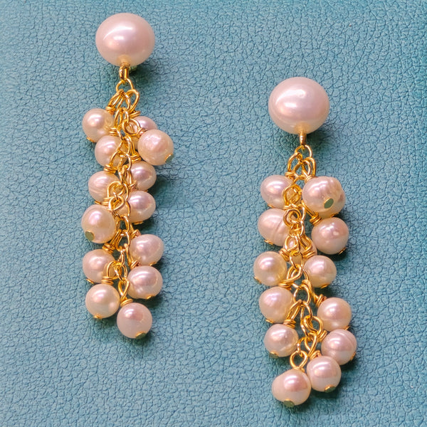 Pearl Cascade Dangle Earrings