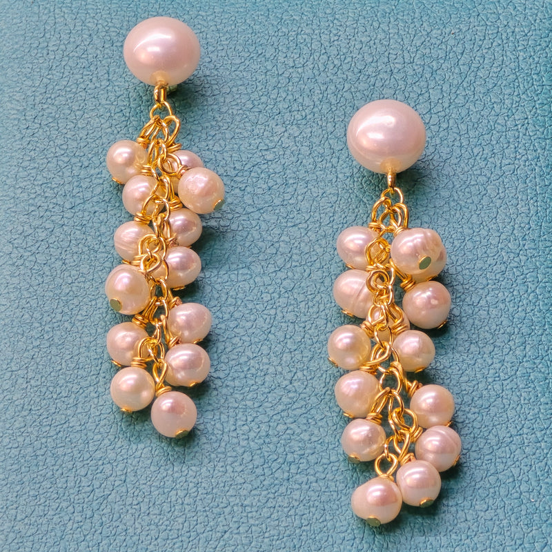 Pearl Cascade Dangle Earrings