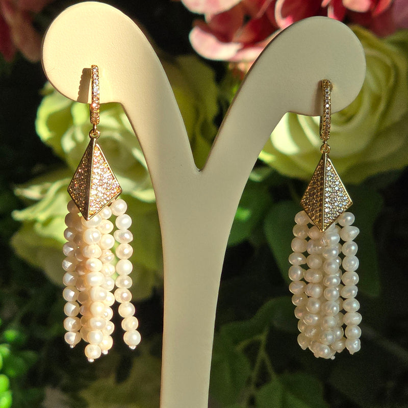Celestial Cascade Pearl Earring