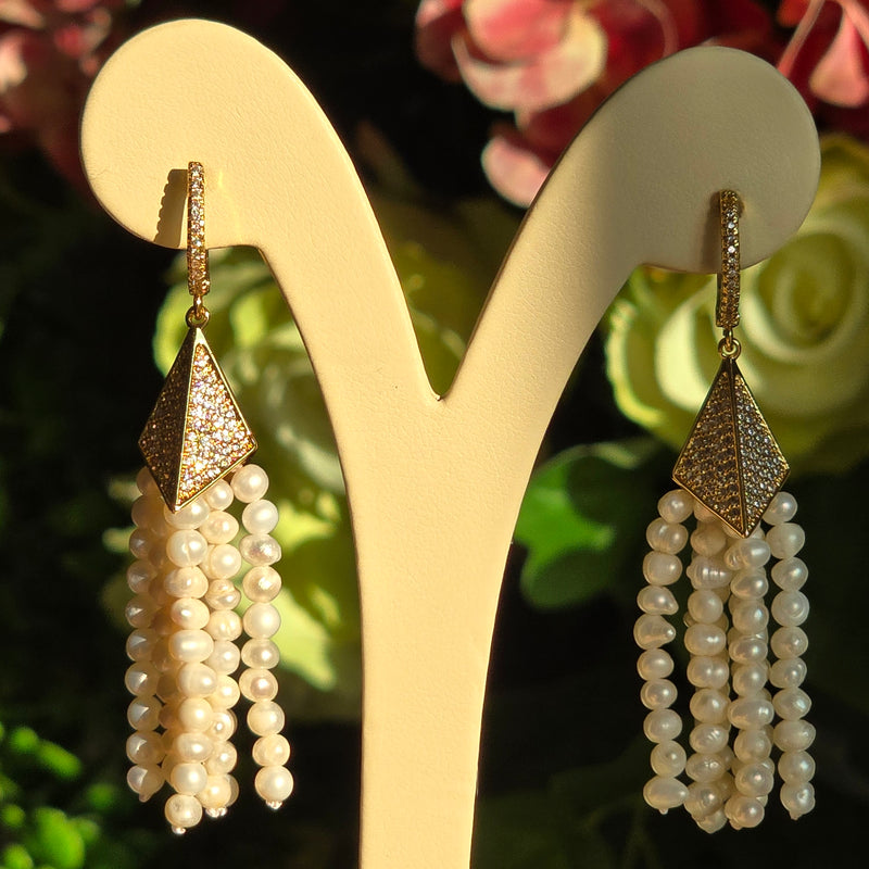 Celestial Cascade Pearl Earring